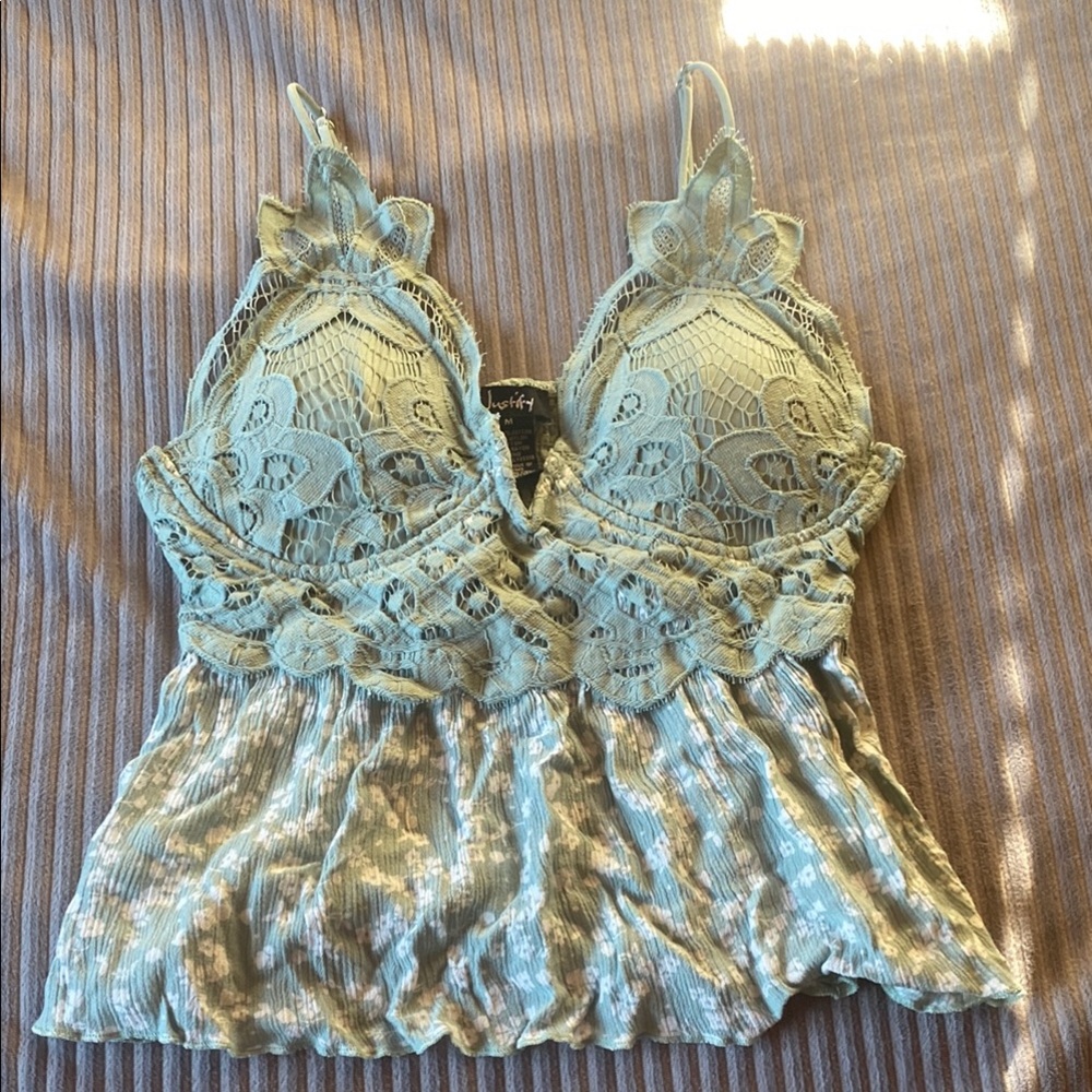 Lace Trimmed Summer Top